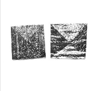 Sterling silver square earrings