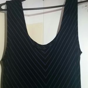 Blue and Black Maxi Dress