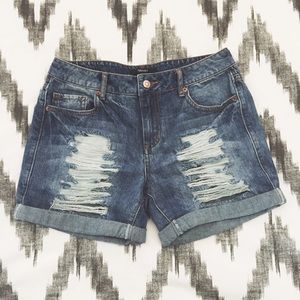Forever 21 Distressed Boyfriend Shorts