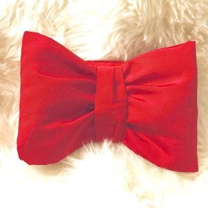 Mini Bow Red Clutch