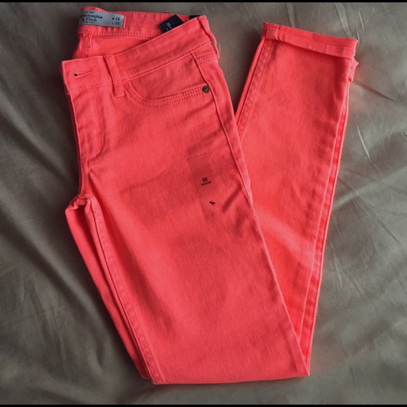 Abercrombie & Fitch Pants - A&F pink/orange jeans