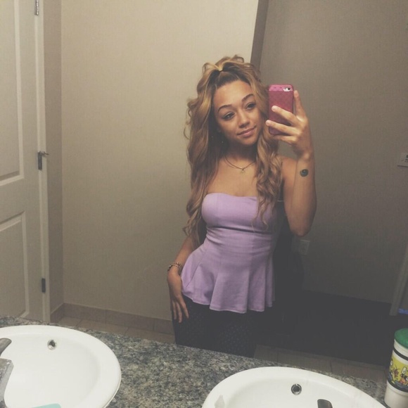 Purple Peplum Tubetop