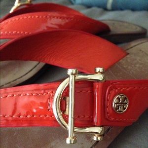 Authentic Orange Tory Burch Sandals