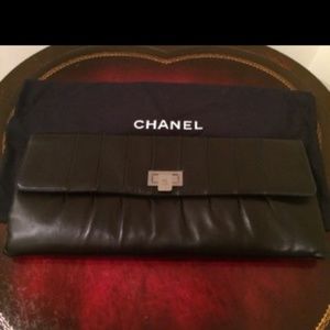 100% authentic Chanel lamb skin oversized clutch 100% authentic Chanel lamb skin oversized clutch