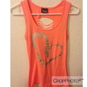 Orange Shirts with cutout back.