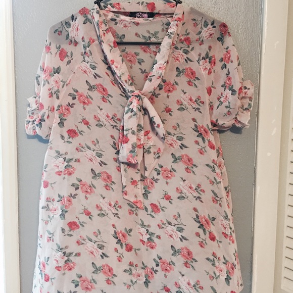 ASOS rose sheer top