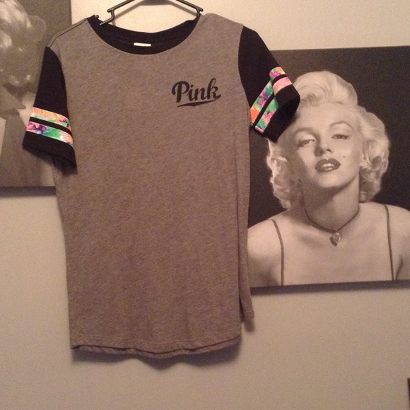 PINK Tropical Tee (NEW WITH TAGS)