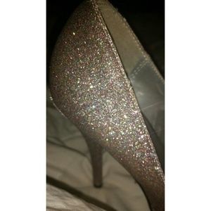 JONES multi glitter high heels