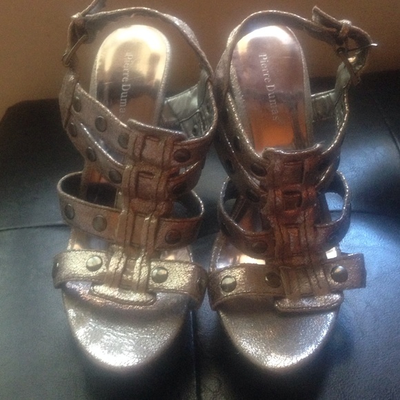 Metallic Silver Heels