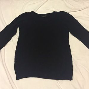 black open knit sweater