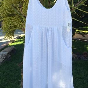 🌞🌞Tank Coverup W/Pockets, White.🌞🌞