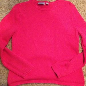 Cherry red cotton sweater