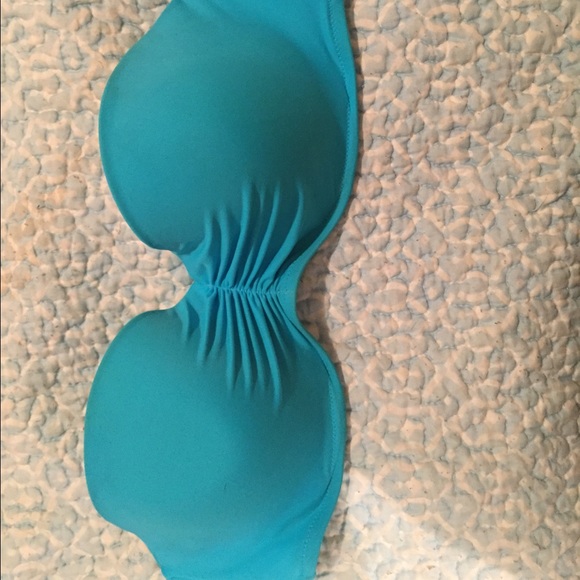 Victoria secret blue bandeau bathing suit