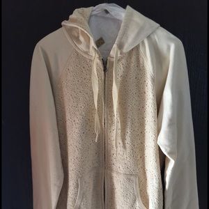 Lucky Brand Lace Front Hoodie Size XL