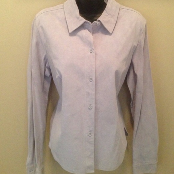 Ann Taylor Loft Tops - NWT 100% Leather Gray Suede Shirt