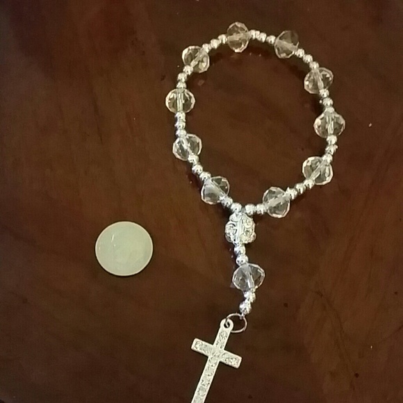 Two Crystal Beads and Cross Bracelets