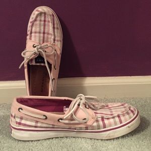 Pink Plaid Sperry Top-Siders