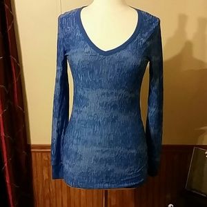 BKE BLUE LONG SLEEVE TOP