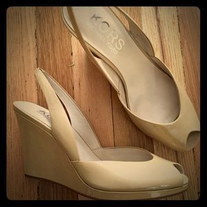 Michael Kors Nude Wedges Size 10