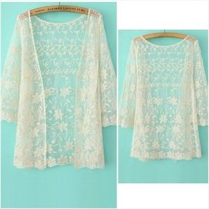 Floral Lace Kimono
