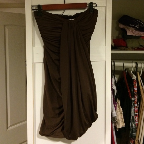 Beautiful bebe brown short tight backless dress!