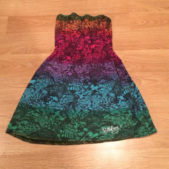 Billabong rainbow tube top tunic/beach cover