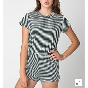 Striped American apparel romper
