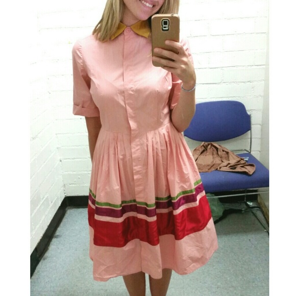 **SOLD**Retro Colorblock Dress - The Limited - Picture 2 of 4