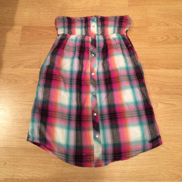 Billabong Pastel Plaid Beach cover/tunic