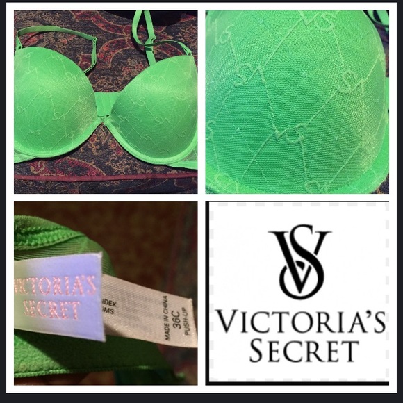 VS LIME GREEN PUSH UP BRA