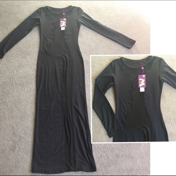 Fearless sexy gown with front & back sheer panels - Picture 4 of 4