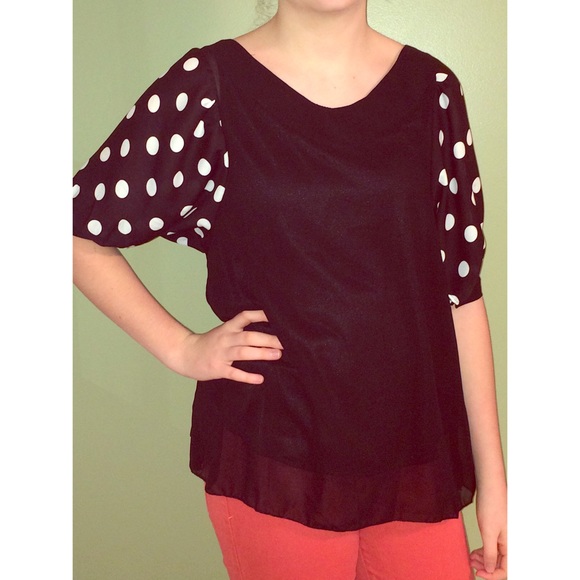Polka Dot Sleeve Shirt