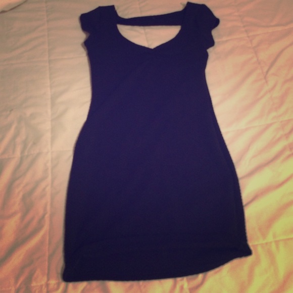 Open Back Black Dress