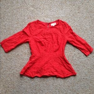 Lace Anthropologie Peplum top