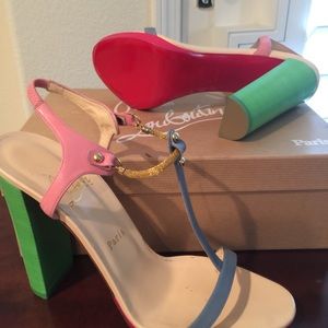 77% off Christian Louboutin Shoes - Sylvieta 120 color block ...  