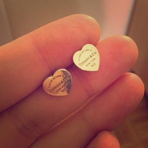 Tiffany & Co Small Heart Sterling Silver Earrings