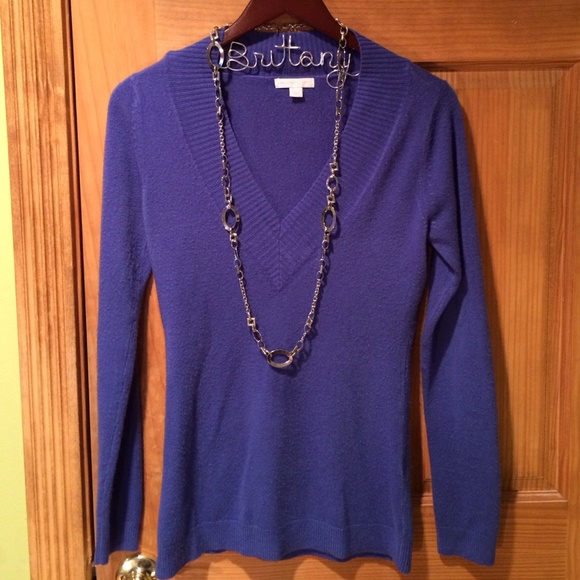 NY&Co Periwinkle blue v-neck sweater