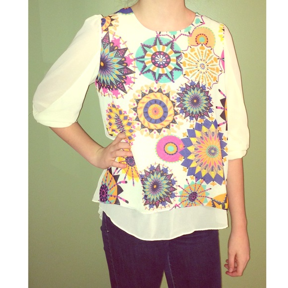 Flowery Sheer Top