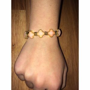 Peach Clover Bracelet