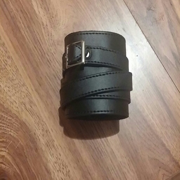Black Leather Bracelet