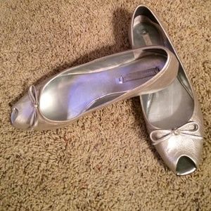 Silver NINE WEST flats