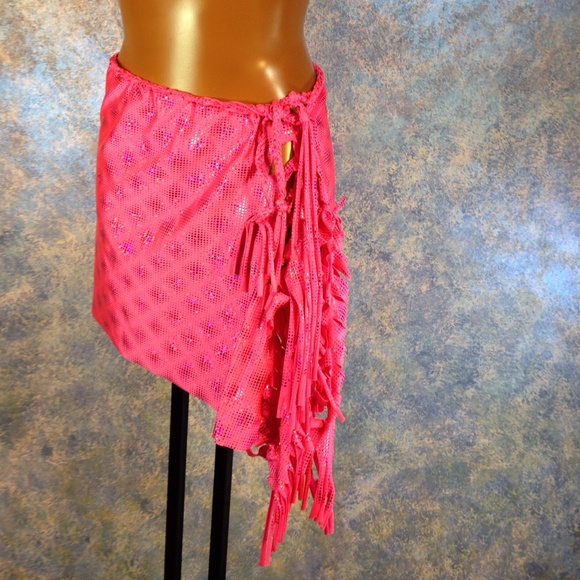 Hot pink Lycra skirt or swimsuit coverup