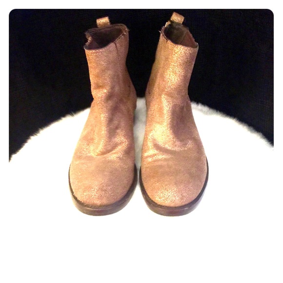 Tory Burch Metallic Gold Ankle Boot