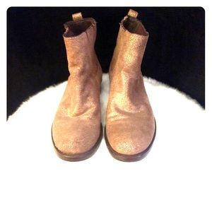 Tory Burch Metallic Gold Ankle Boot