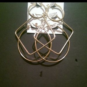 Women's 3 Pack Gold Earrings