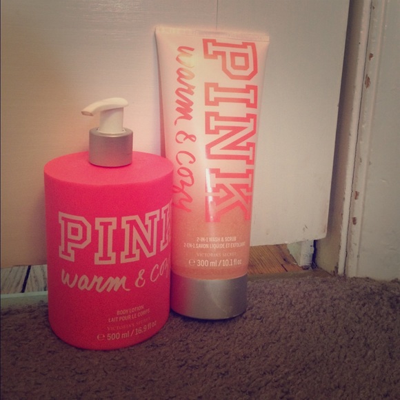 Bundled body lotion and shower scrub