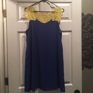 Royal Blue Casual Shift Dress