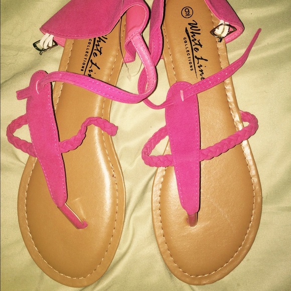 Hot pink sandals