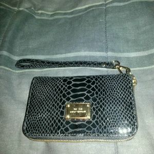 Michael Kors Black Python Wallet Clutch