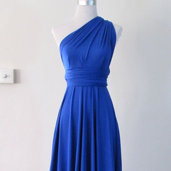 Royal blue infinity dress